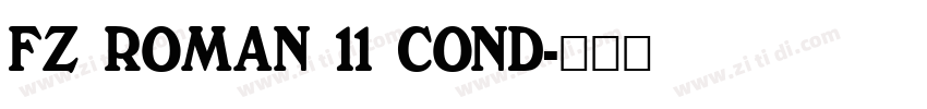 FZ ROMAN 11 COND字体转换